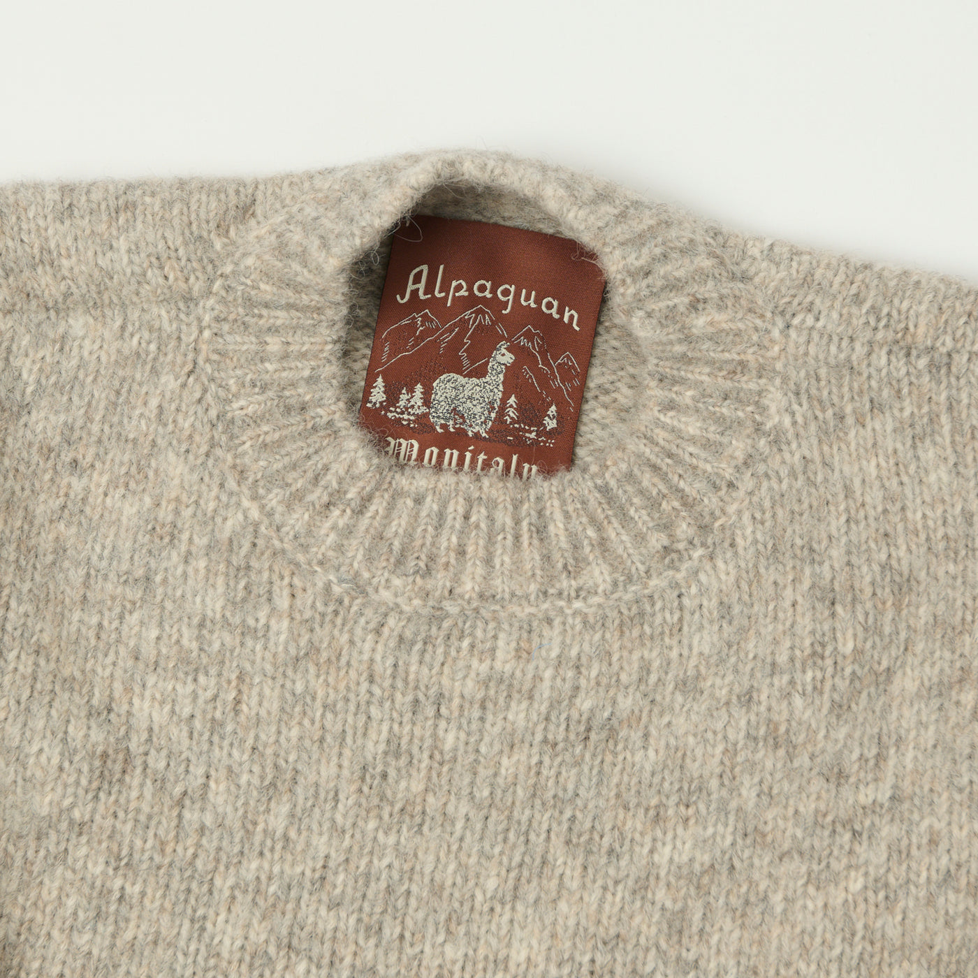 Monitaly 'Alpaguan' Acpaca Pullover - Grey