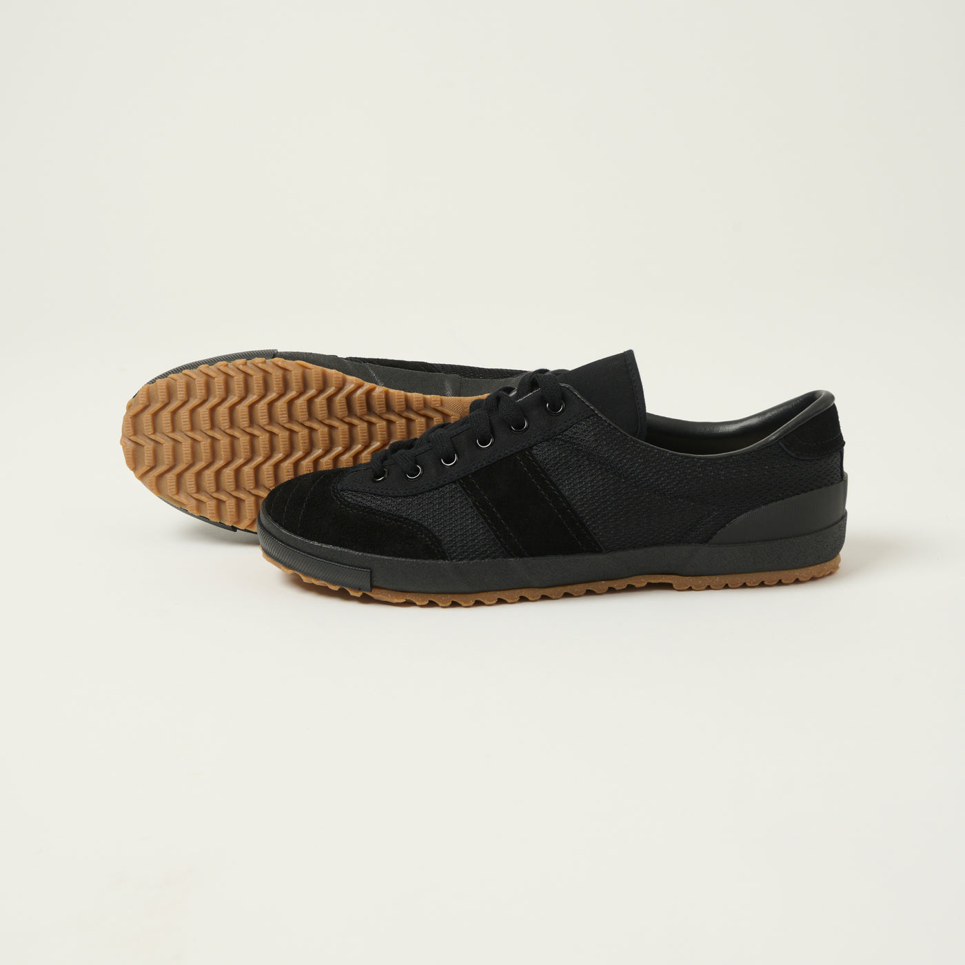 Moonstar 'Gymna Ace' Rubber Sole Trainer - Black