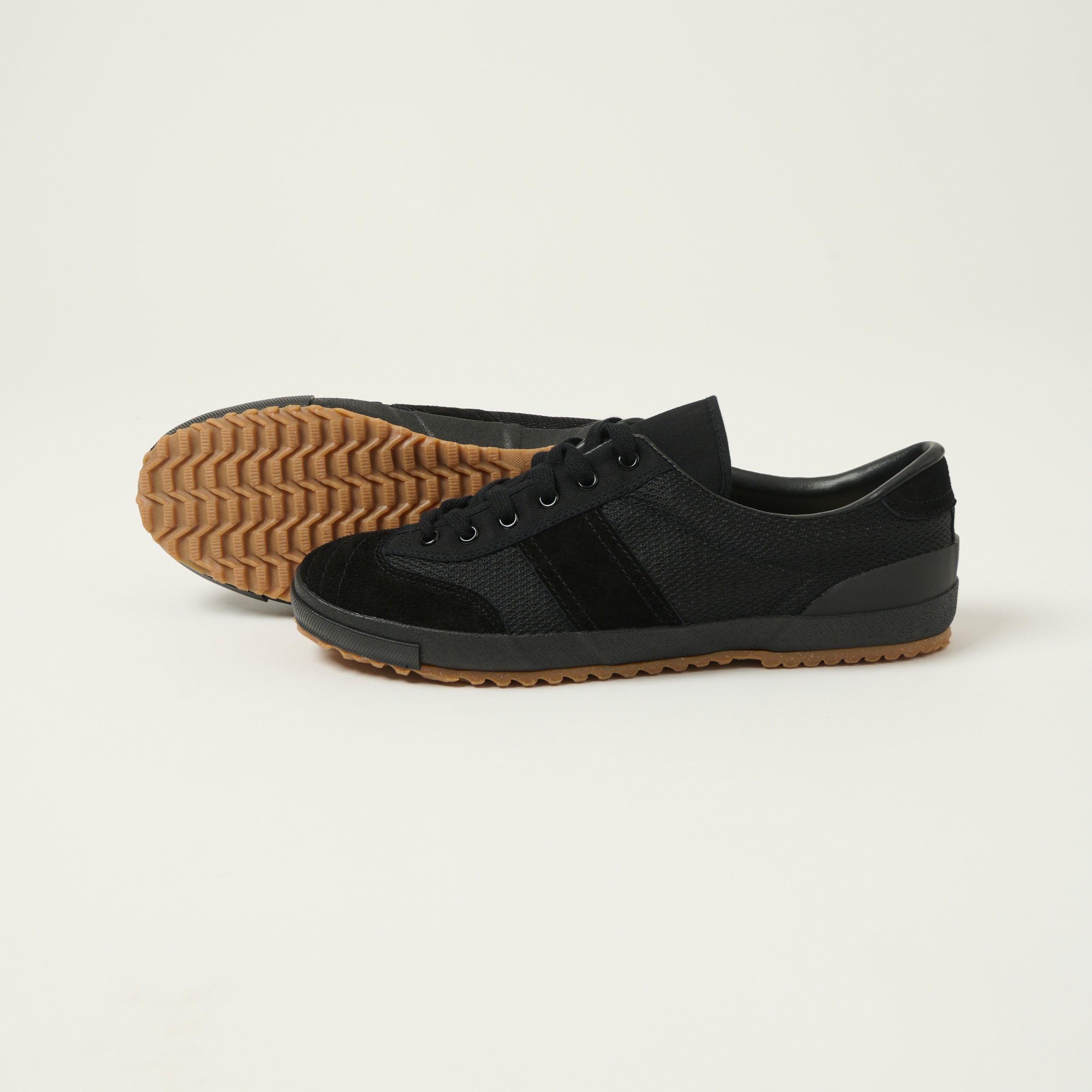 Moonstar 'Gymna Ace' Rubber Sole Trainer - Black