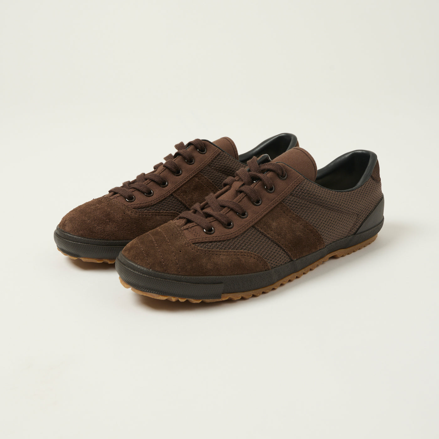 Moonstar 'Gymna Ace' Rubber Sole Trainer - Brown
