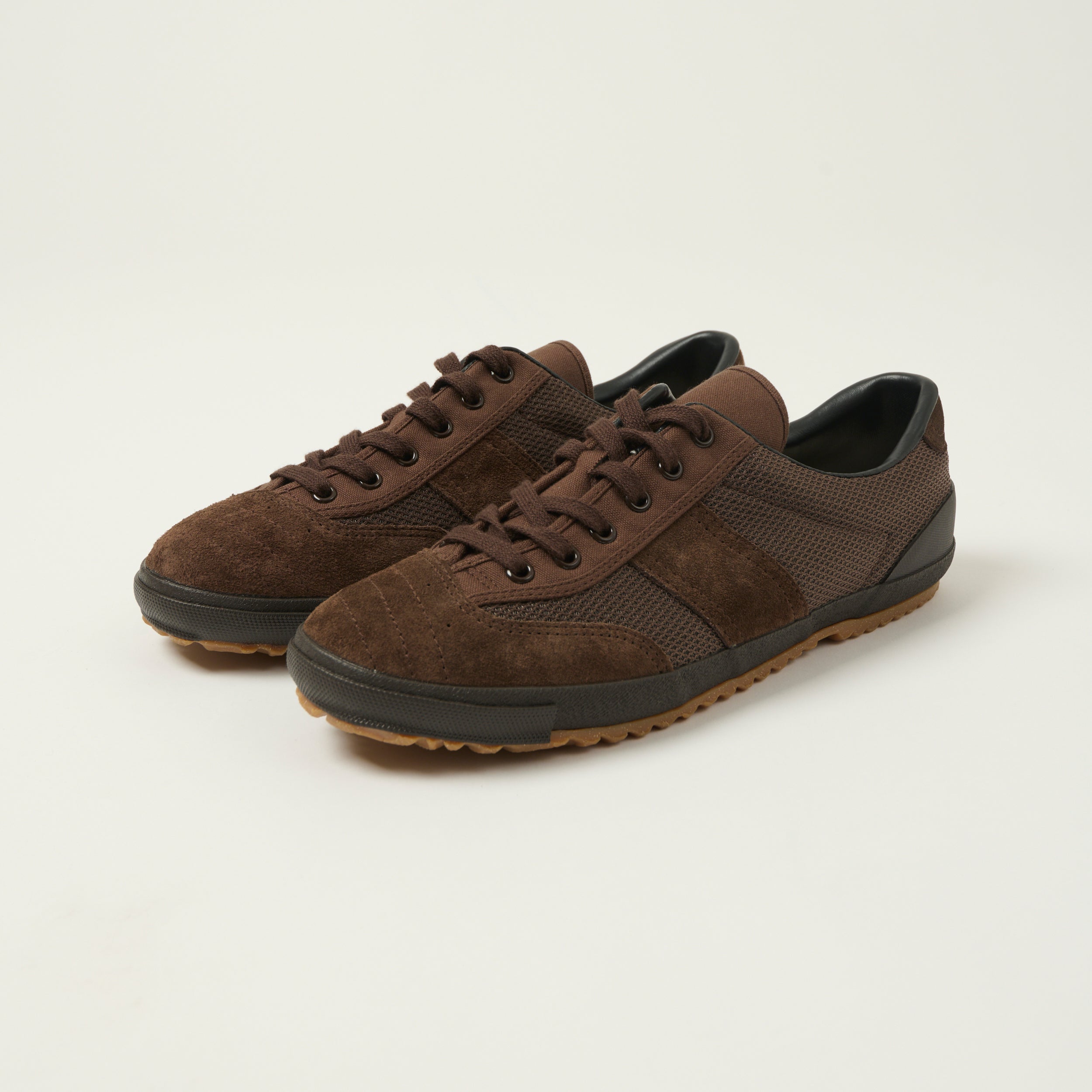 Moonstar 'Gymna Ace' Rubber Sole Trainer - Brown