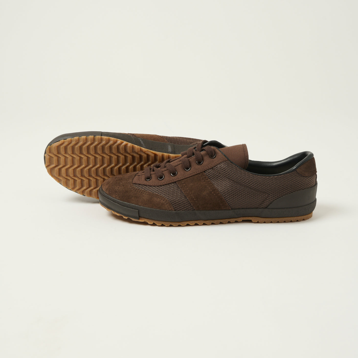 Moonstar 'Gymna Ace' Rubber Sole Trainer - Brown