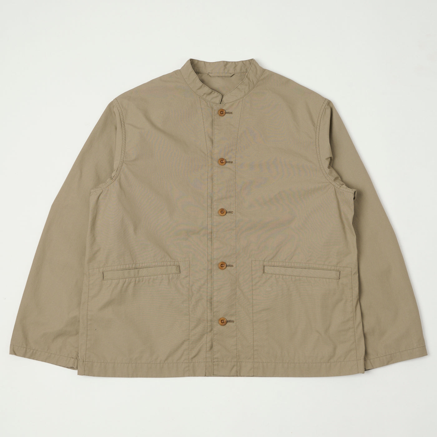 Nanamica Band Collar Shirt Jacket - Taupe