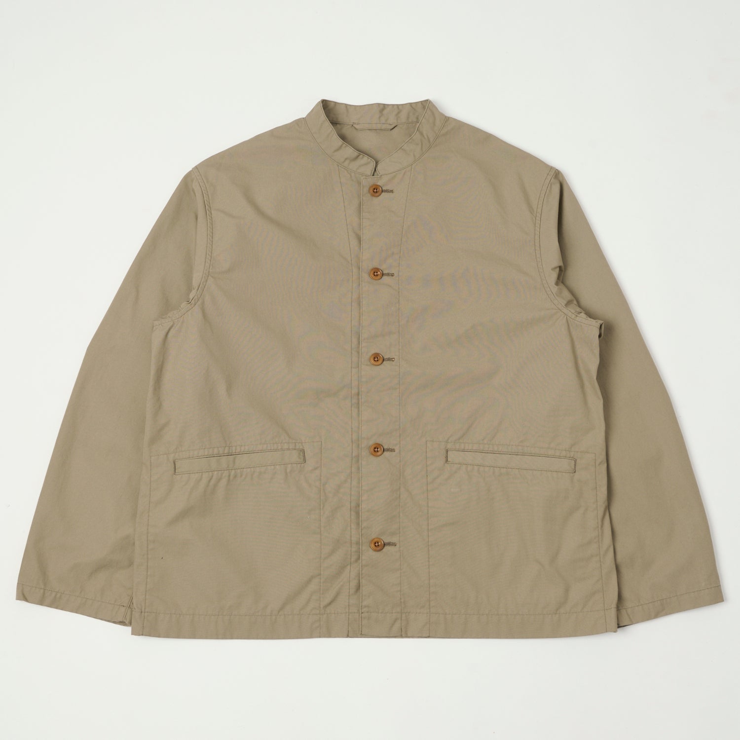 Nanamica Band Collar Shirt Jacket - Taupe