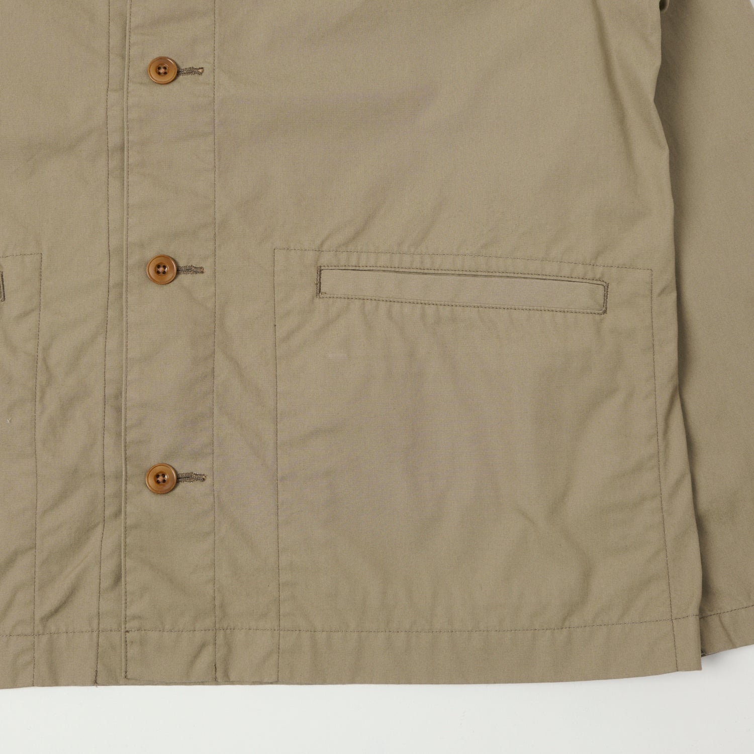 Nanamica Band Collar Shirt Jacket - Taupe