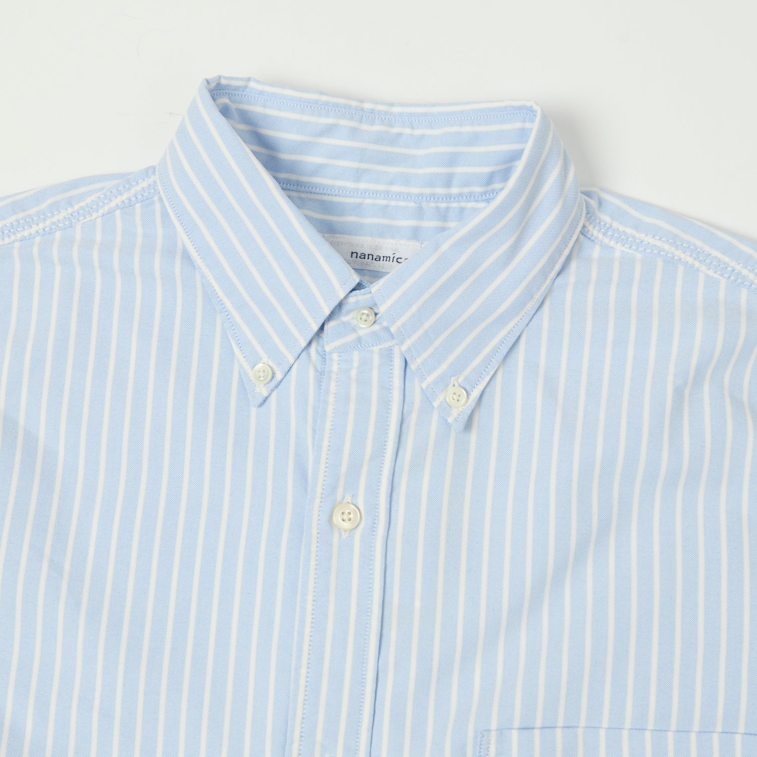 Nanamica Button Down Stripe Wind Shirt - Navy – SON OF A STAG