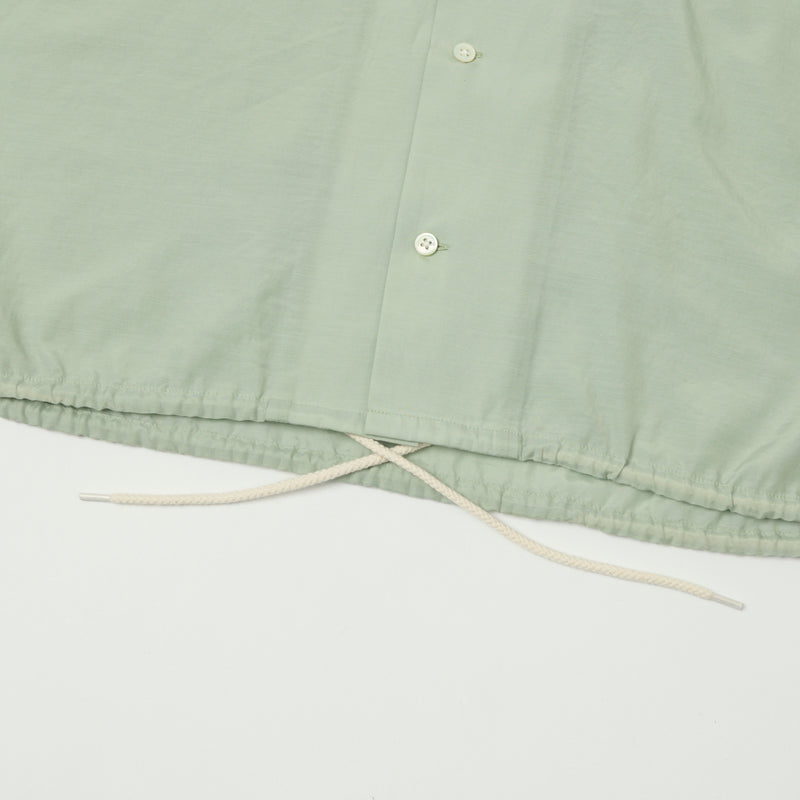 Nanamica Open Collar S/S Shirt - Coral Green