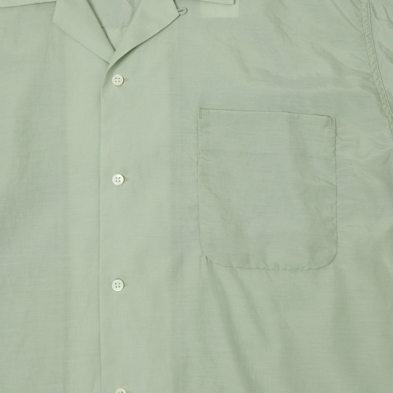 Nanamica Open Collar S/S Shirt - Coral Green