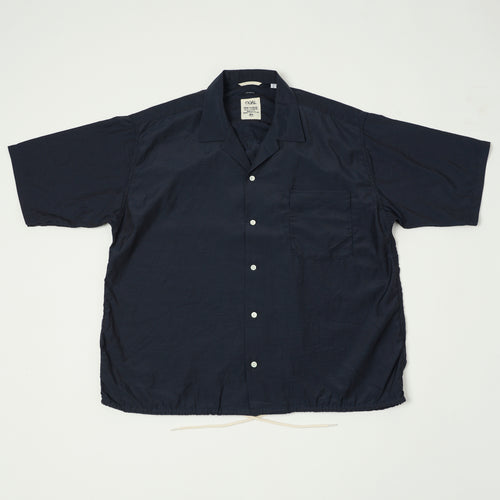 Nanamica Open Collar Rayon Shirt - Navy