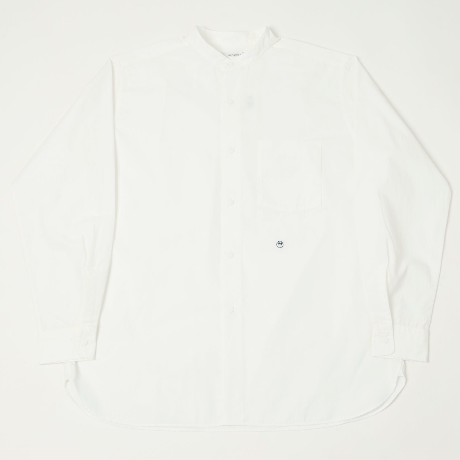 Nanamica Band Collar Wind Shirt - Off White