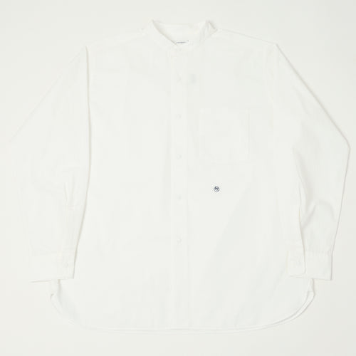 Nanamica Band Collar Wind Shirt - Off White