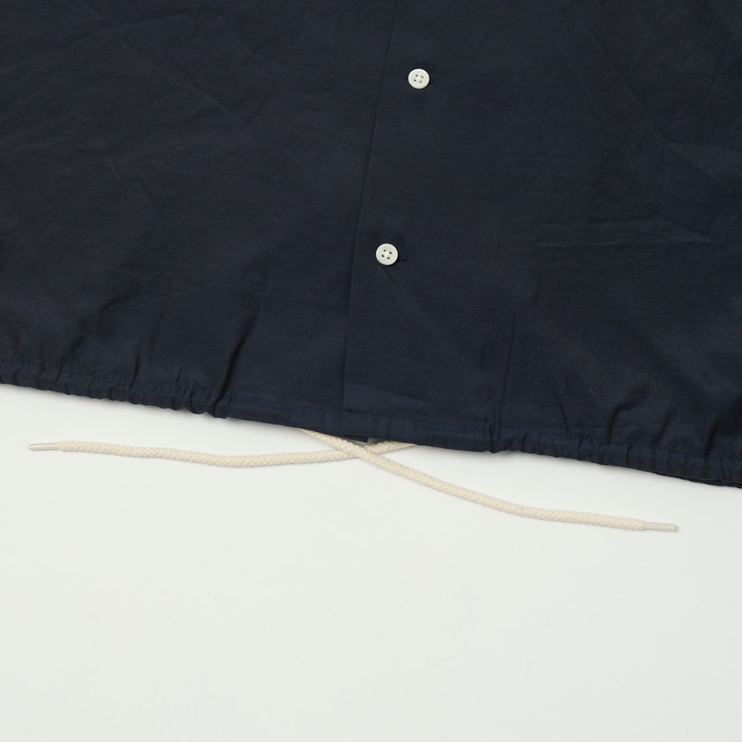 Nanamica Open Collar Rayon Shirt - Navy