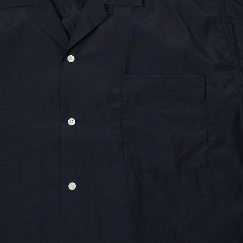 Nanamica Open Collar S/S Shirt - Navy