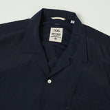 Nanamica Open Collar S/S Shirt - Navy