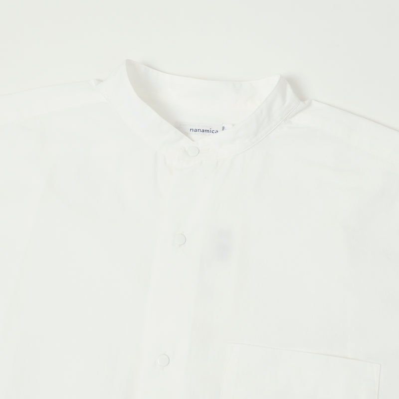 Nanamica 'Band Collar' Wind Shirt - Off White