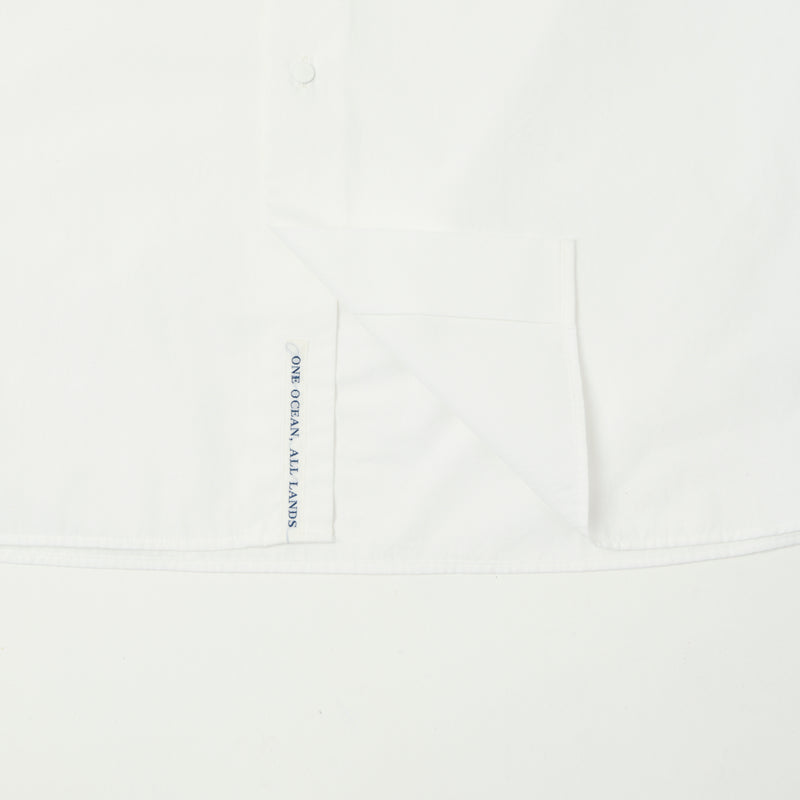 Nanamica 'Band Collar' Wind Shirt - Off White