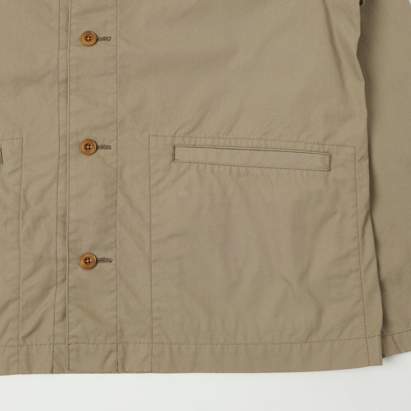 Nanamica 'Band Collar' Shirt Jacket - Taupe | SON OF A STAG