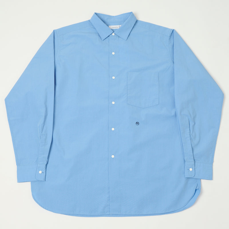 Nanamica 'Regular Collar' Wind Shirt - Sax