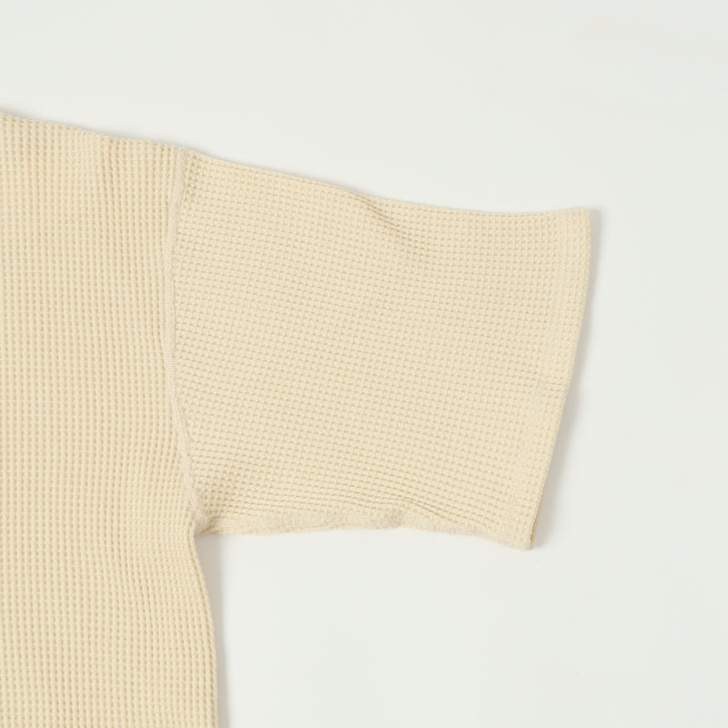 Nanamica 'Henry Neck' Thermal Sweat Tee - Natural