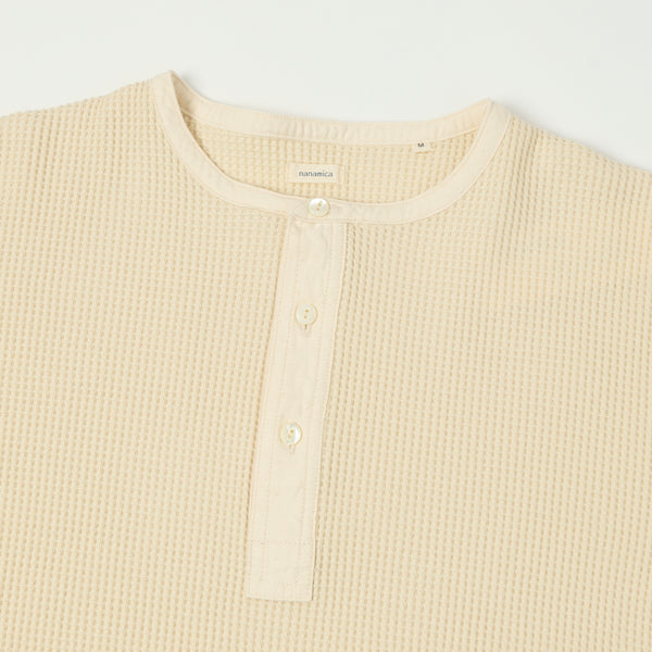 Nanamica 'Henry Neck' Thermal Sweat Tee - Natural