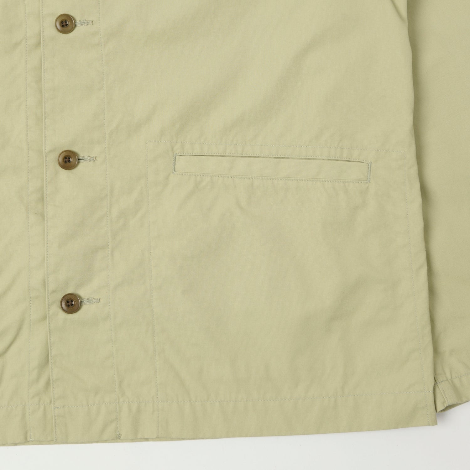 Nanamica Band Collar Shirt Jacket - Light Green