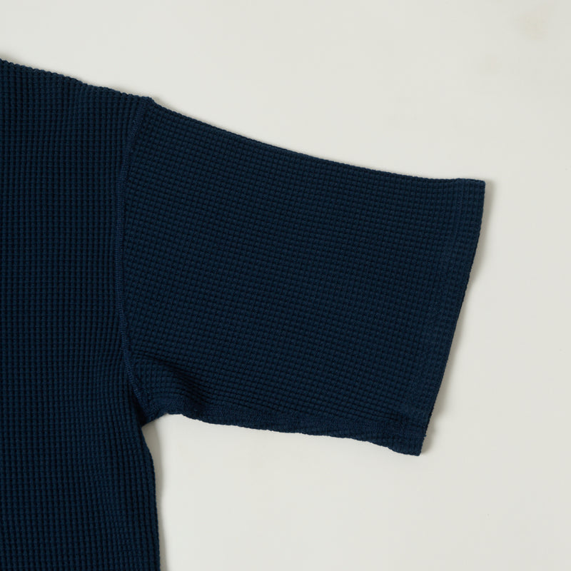 Nanamica 'Henry Neck' Thermal Sweat Tee - Navy