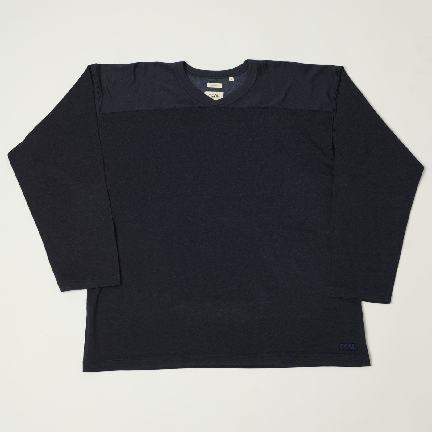 Nanamica Rayon Cotton Football T-Shirt - Vintage Navy