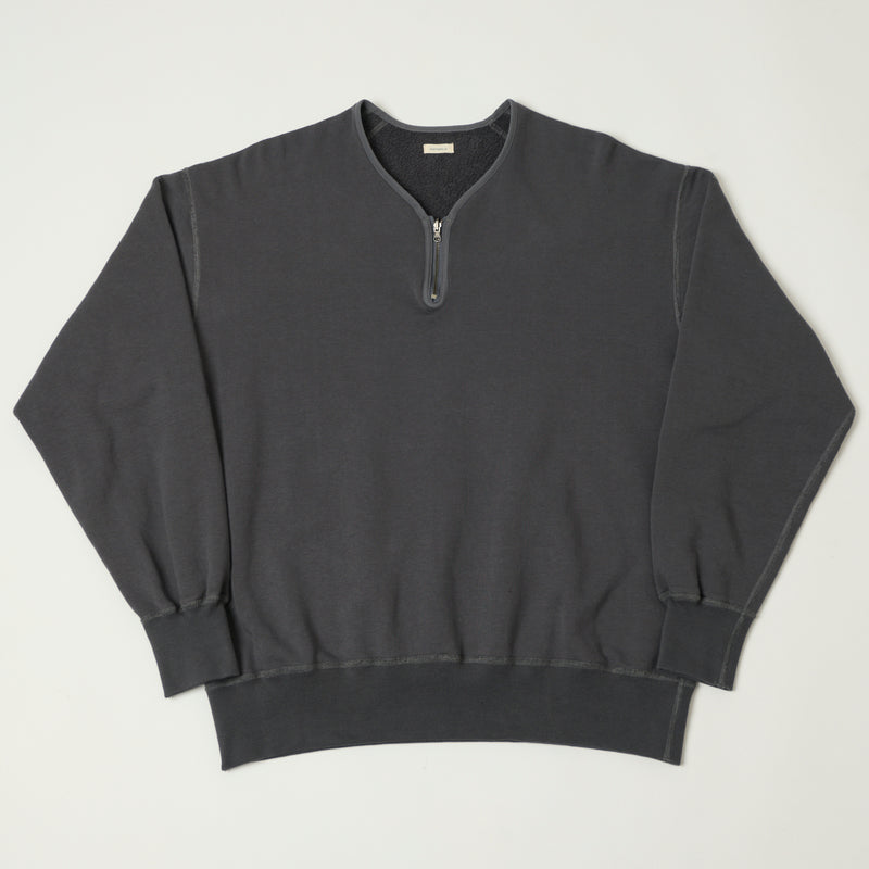 Nanamica Reversible Half Zip Sweat - Charcoal Gray