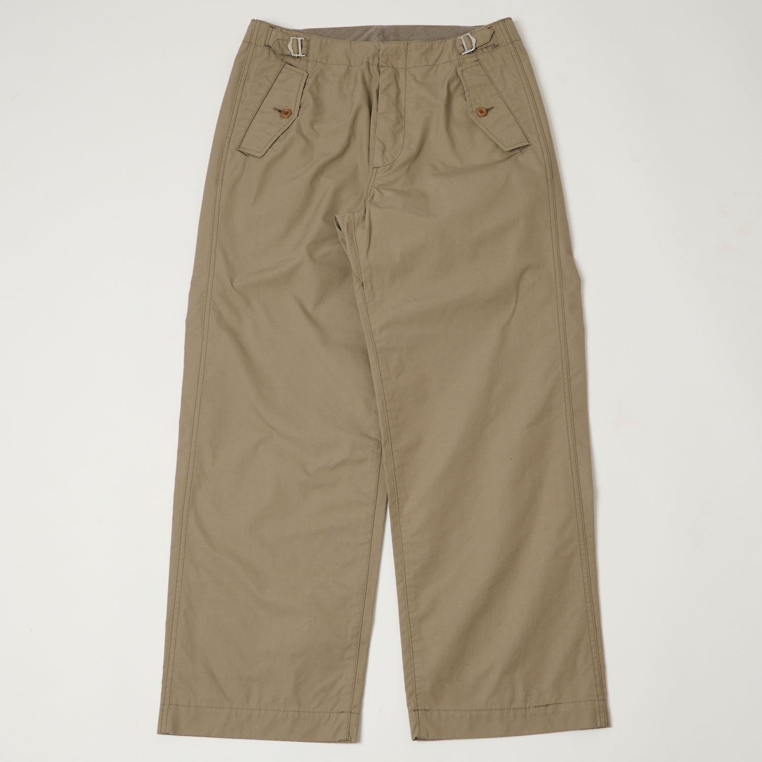 Nanamica Side Belt Wide Pants - Taupe