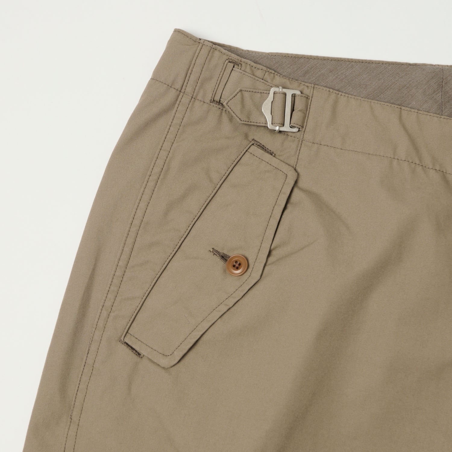 Nanamica Side Belt Wide Pants - Taupe