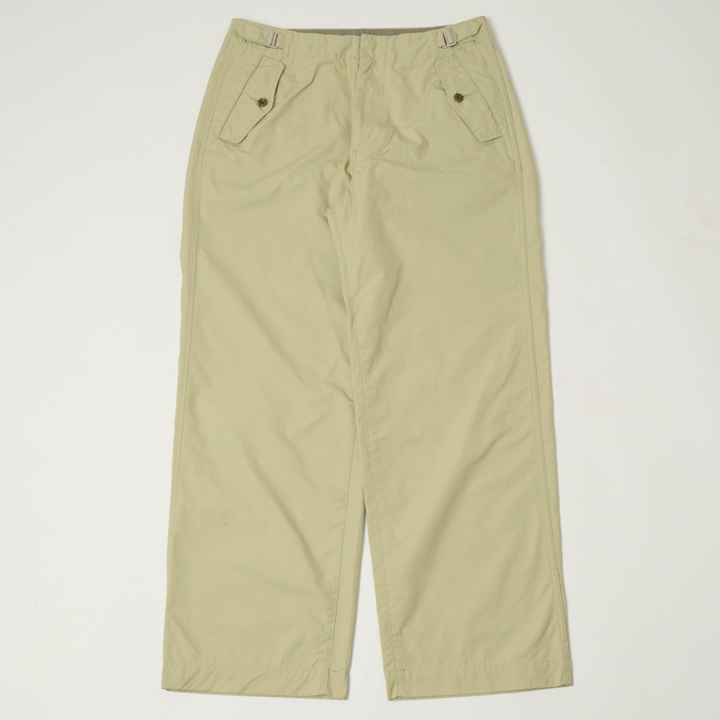 Nanamica Side Belt Wide Pants - Light Green