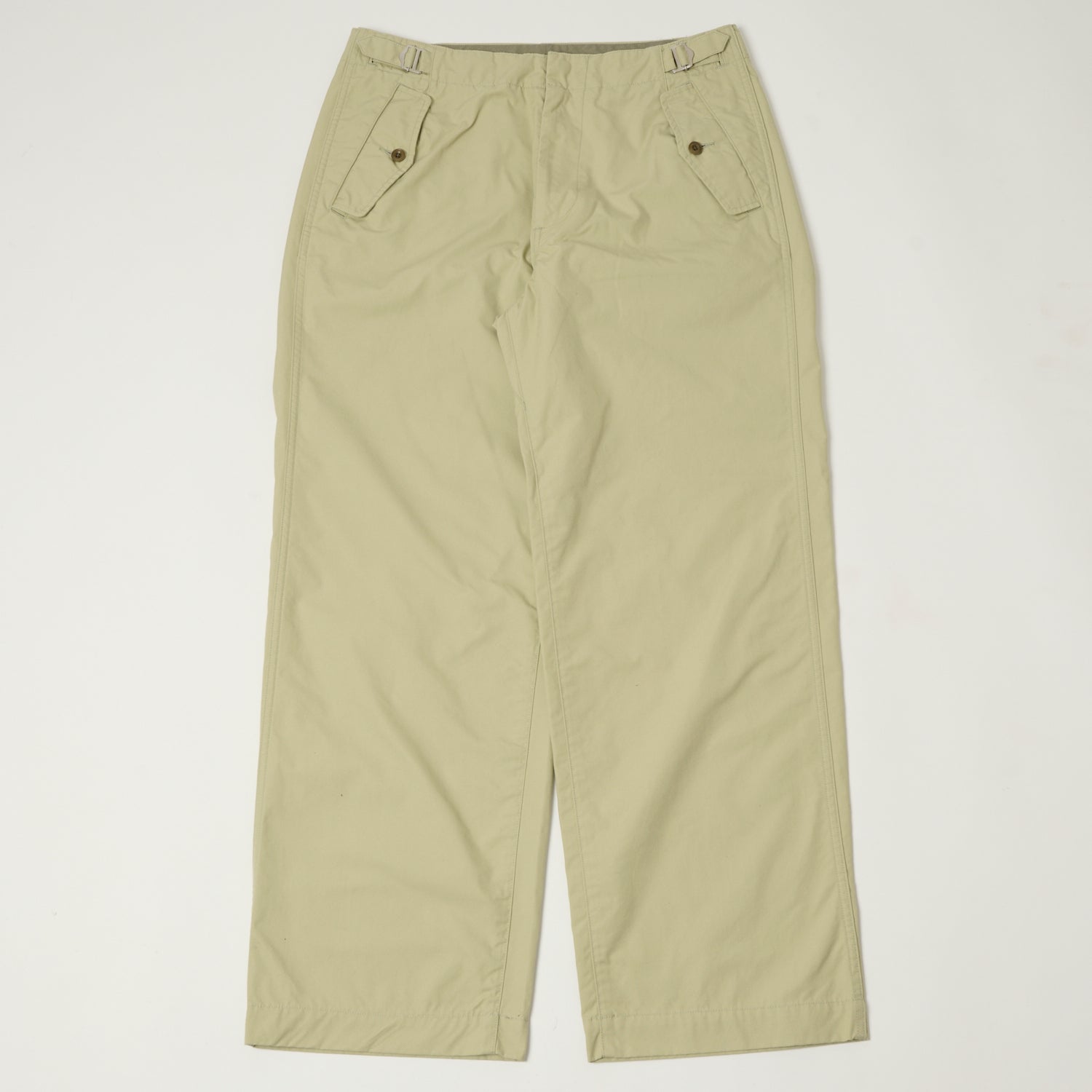 Nanamica Side Belt Wide Pants - Light Green
