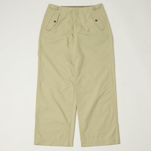 Nanamica Side Belt Wide Pants - Light Green