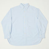 Nanamica 'Button Down' Stripe Wind Shirt - Navy