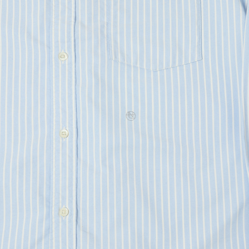 Nanamica 'Button Down' Stripe Wind Shirt - Navy