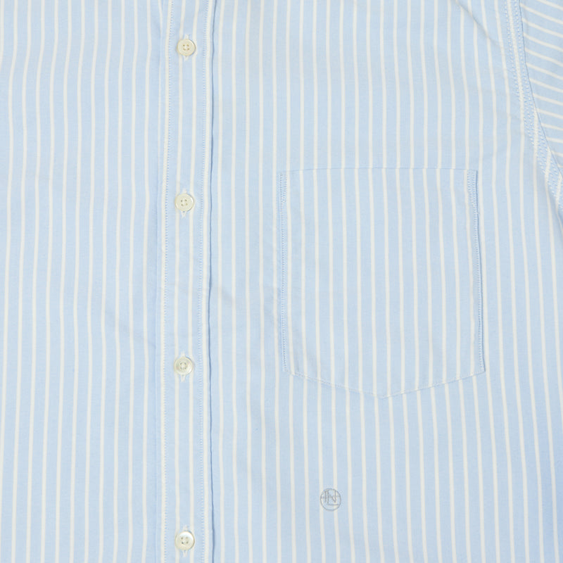 Nanamica 'Button Down' Stripe Wind Shirt - Navy