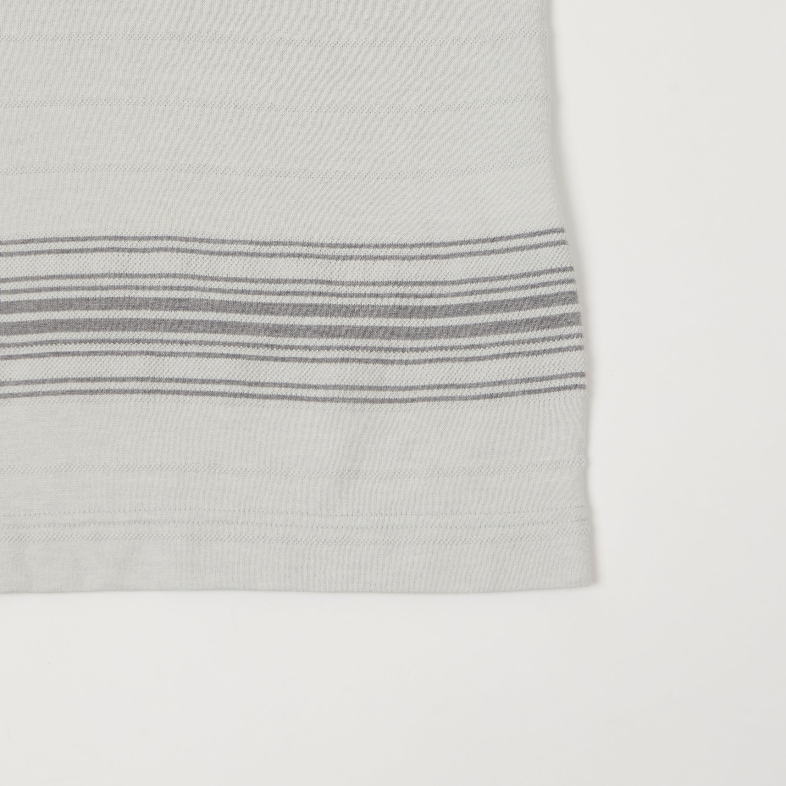 Nanamica Classic Striped T-Shirt - Light Grey