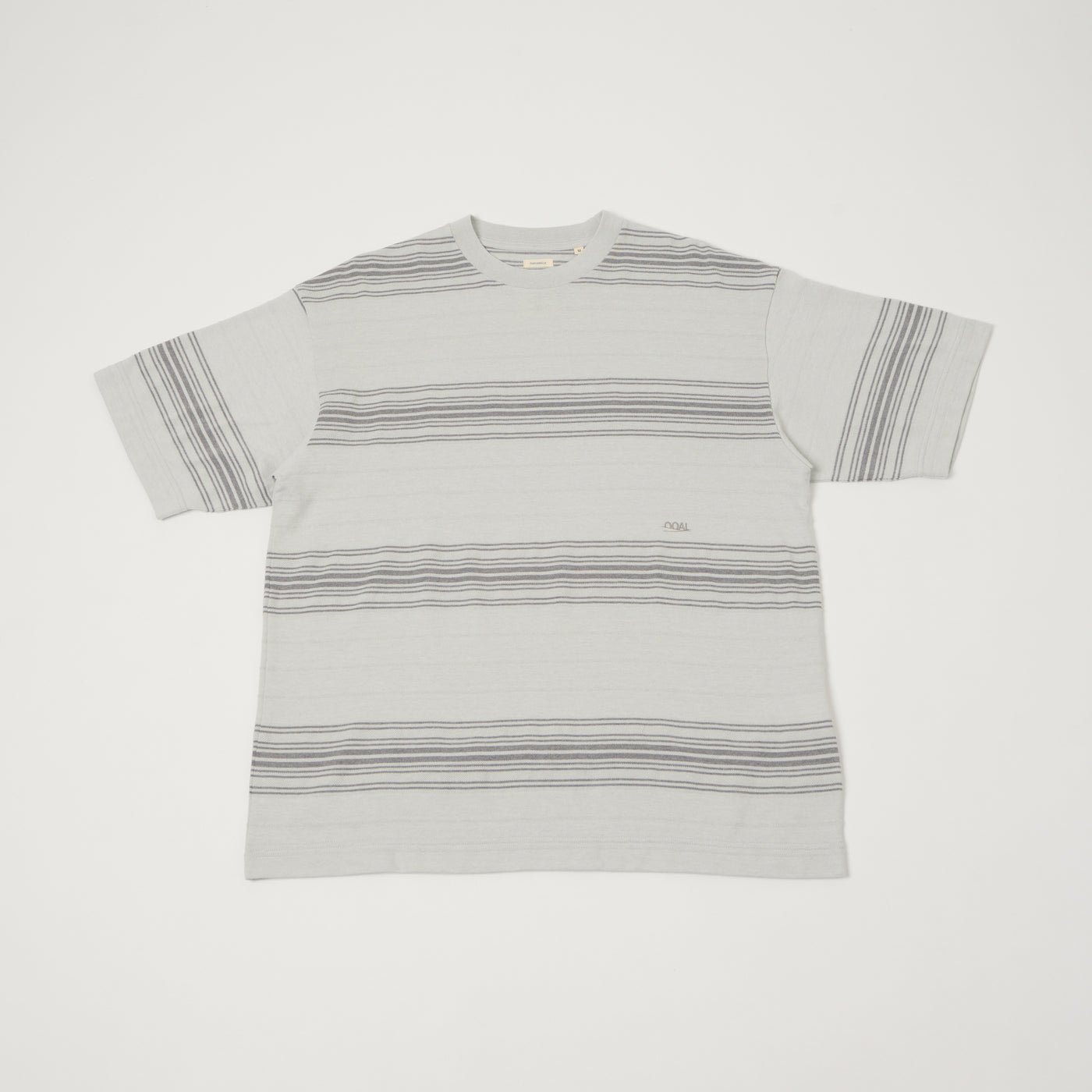 Nanamica Classic Striped T-Shirt - Light Grey