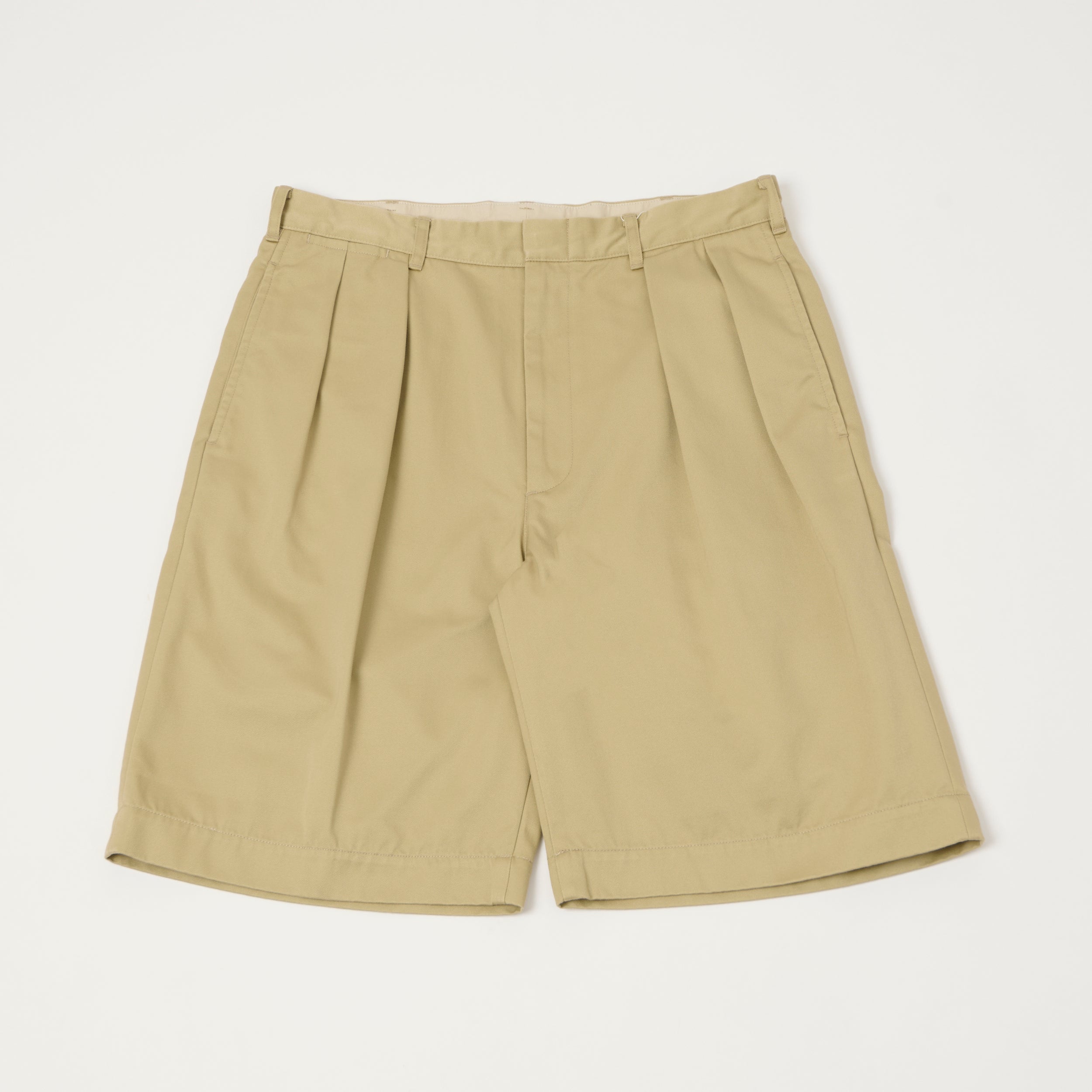 Nanamica Pleated Chino Shorts - Khaki – SON OF A STAG
