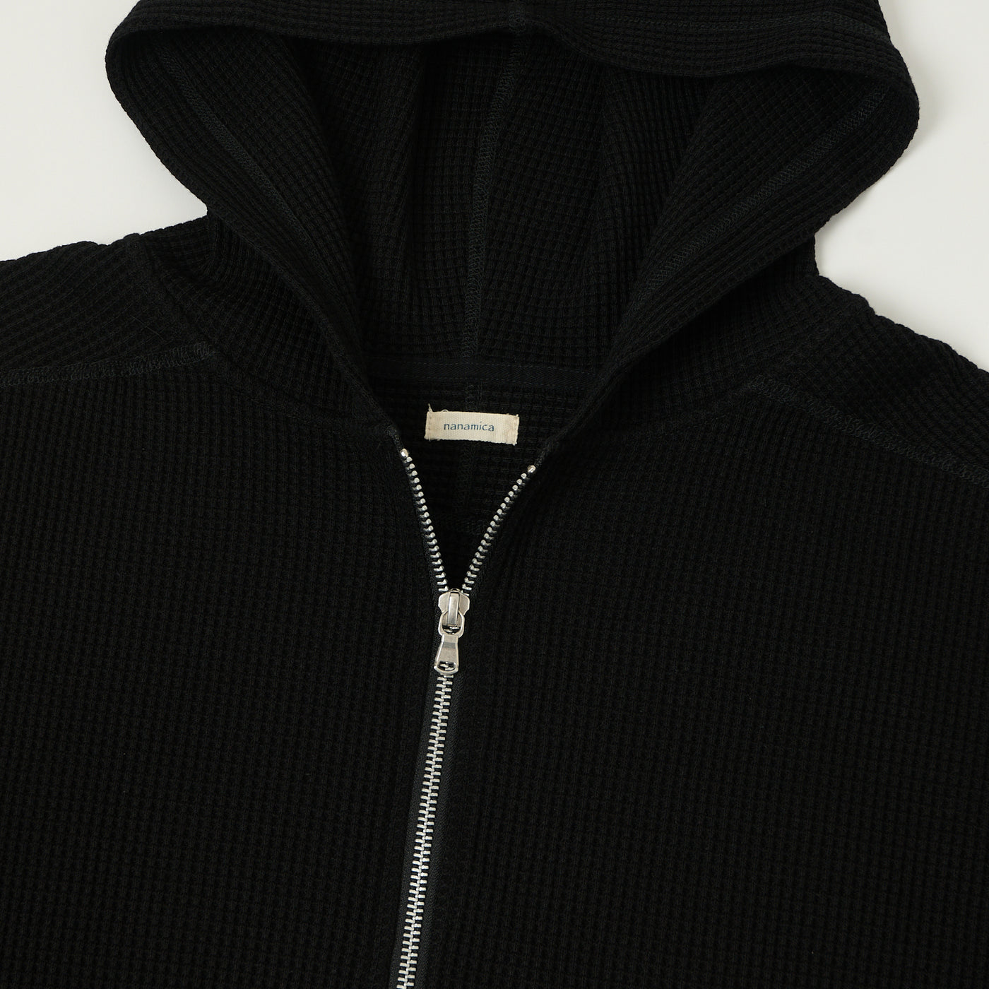 Nanamica Zip Through Thermal Hoodie - Black