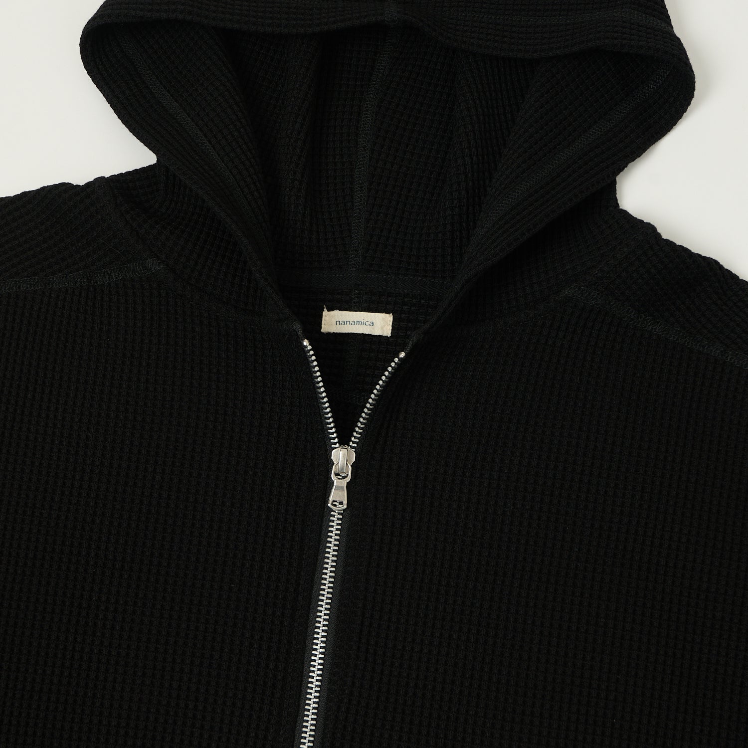 Nanamica Zip Through Thermal Hoodie - Black