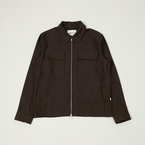 NN07 'Alban' Technical Sports Jacket - Deep Truffle