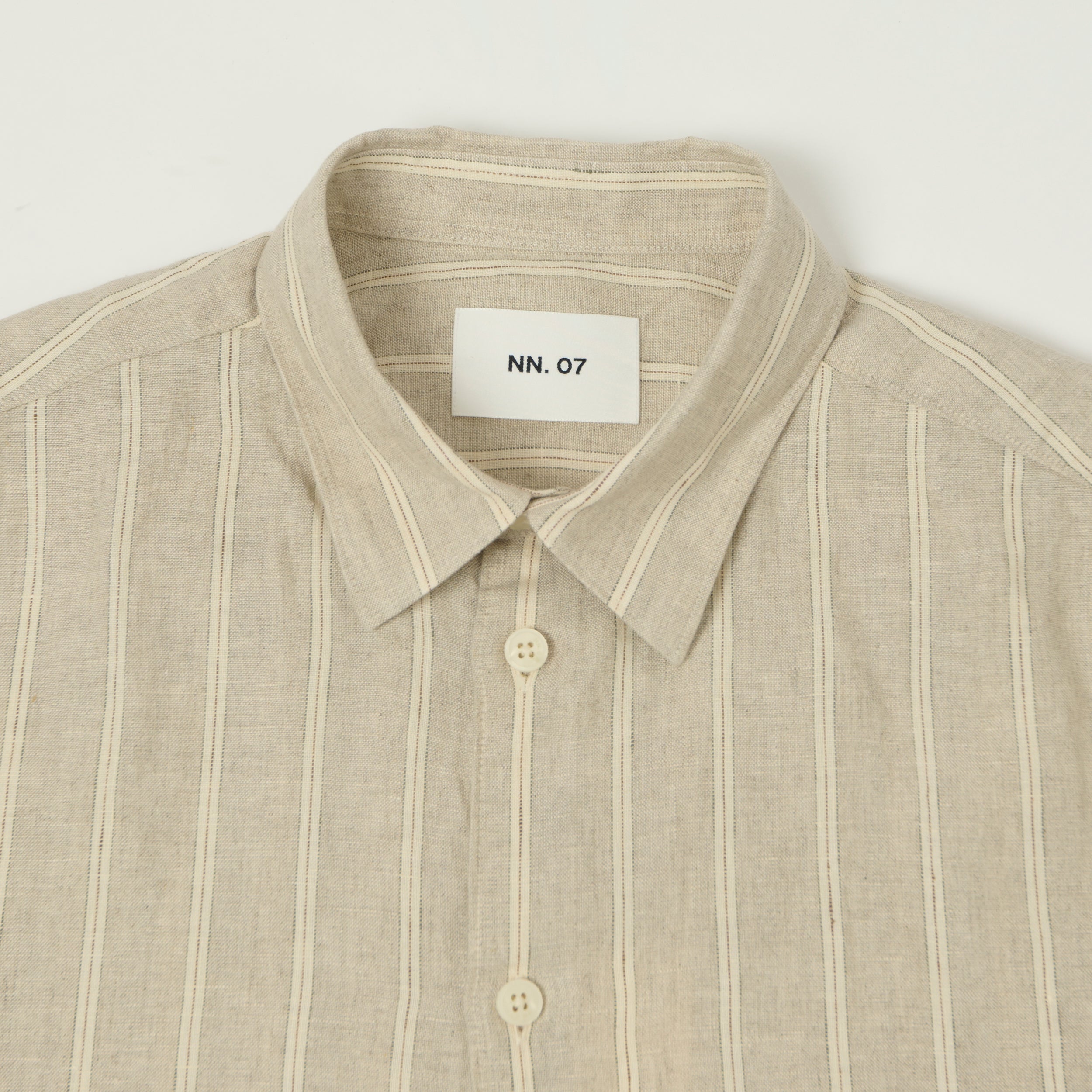 NN07 'Enzo' Classic Linen Shirt - Oat