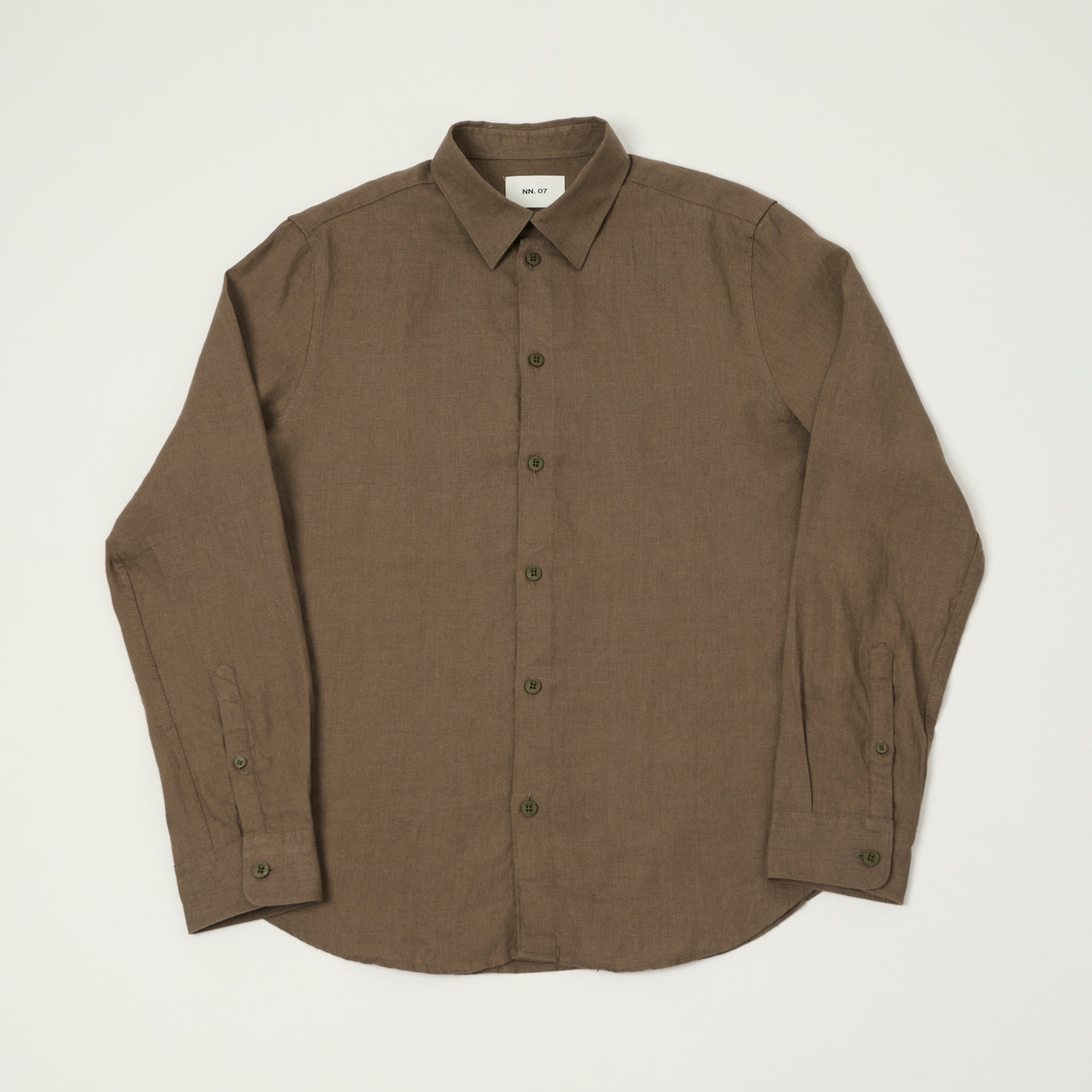 NN07 'Enzo' Classic Linen Shirt - Mable Husk