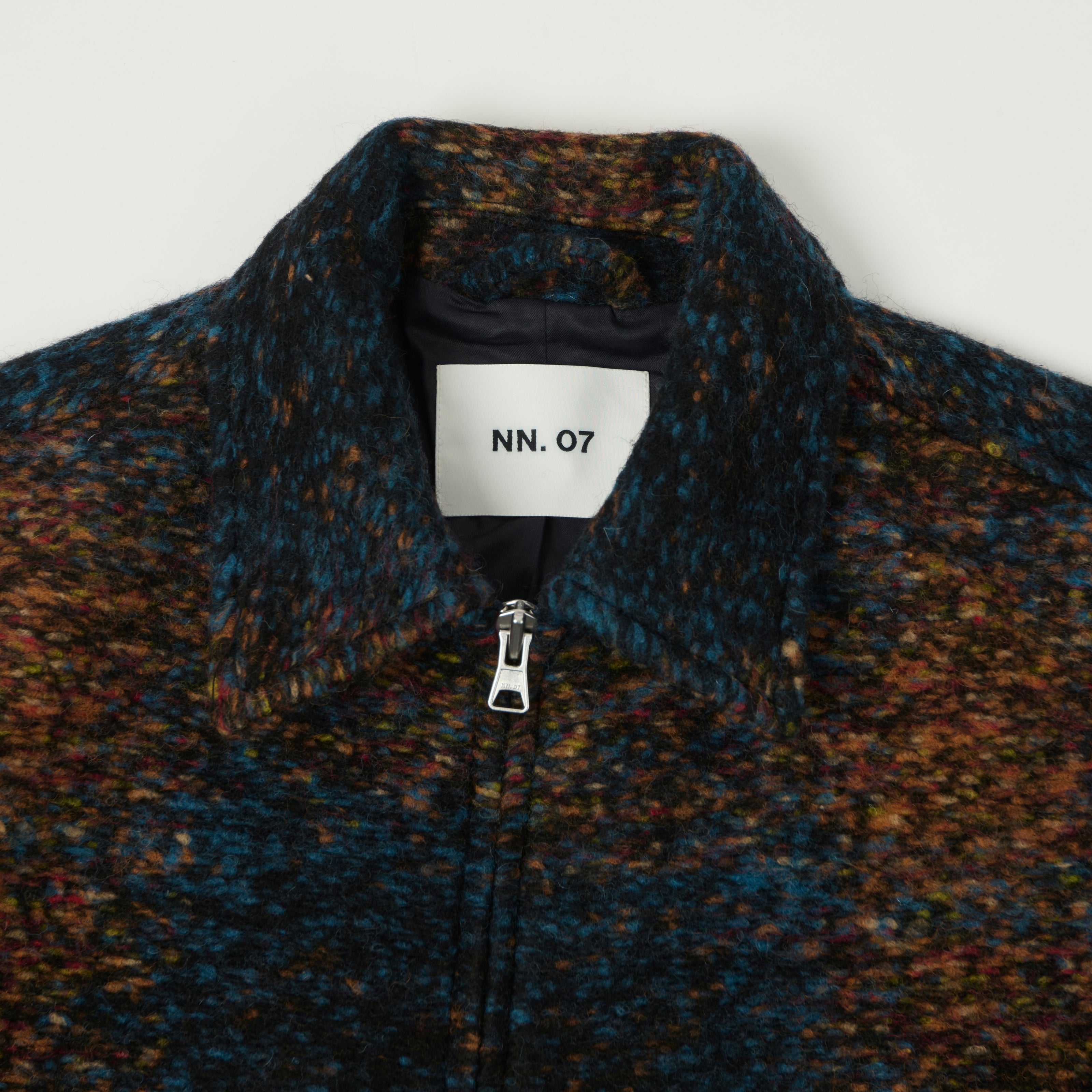 NN07 'Gael' Wool Jacket - Blue Jacquard
