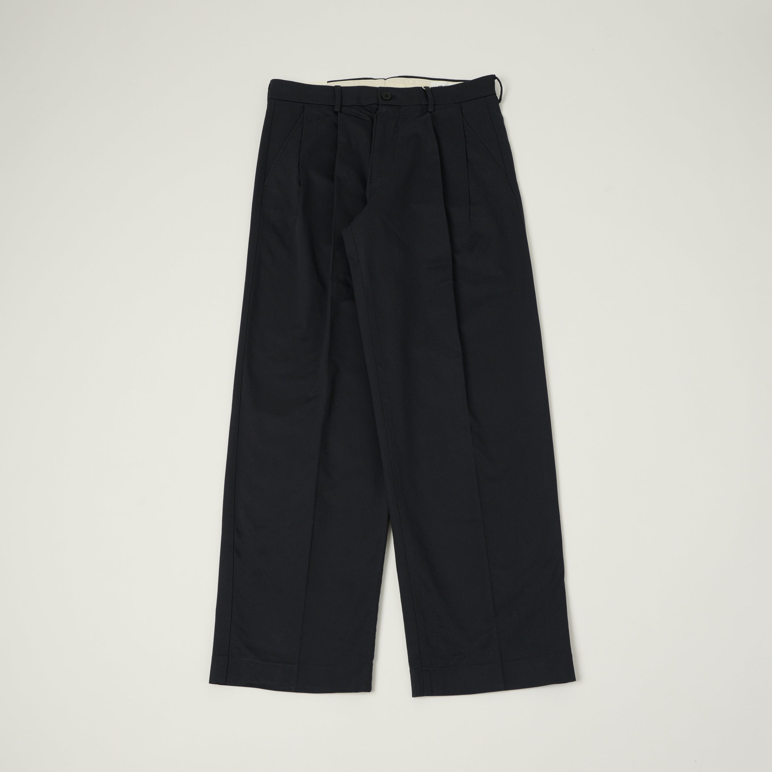 NN07 'Justin' Wide Leg Pleated Trouser - Dark Navy – SON OF A STAG