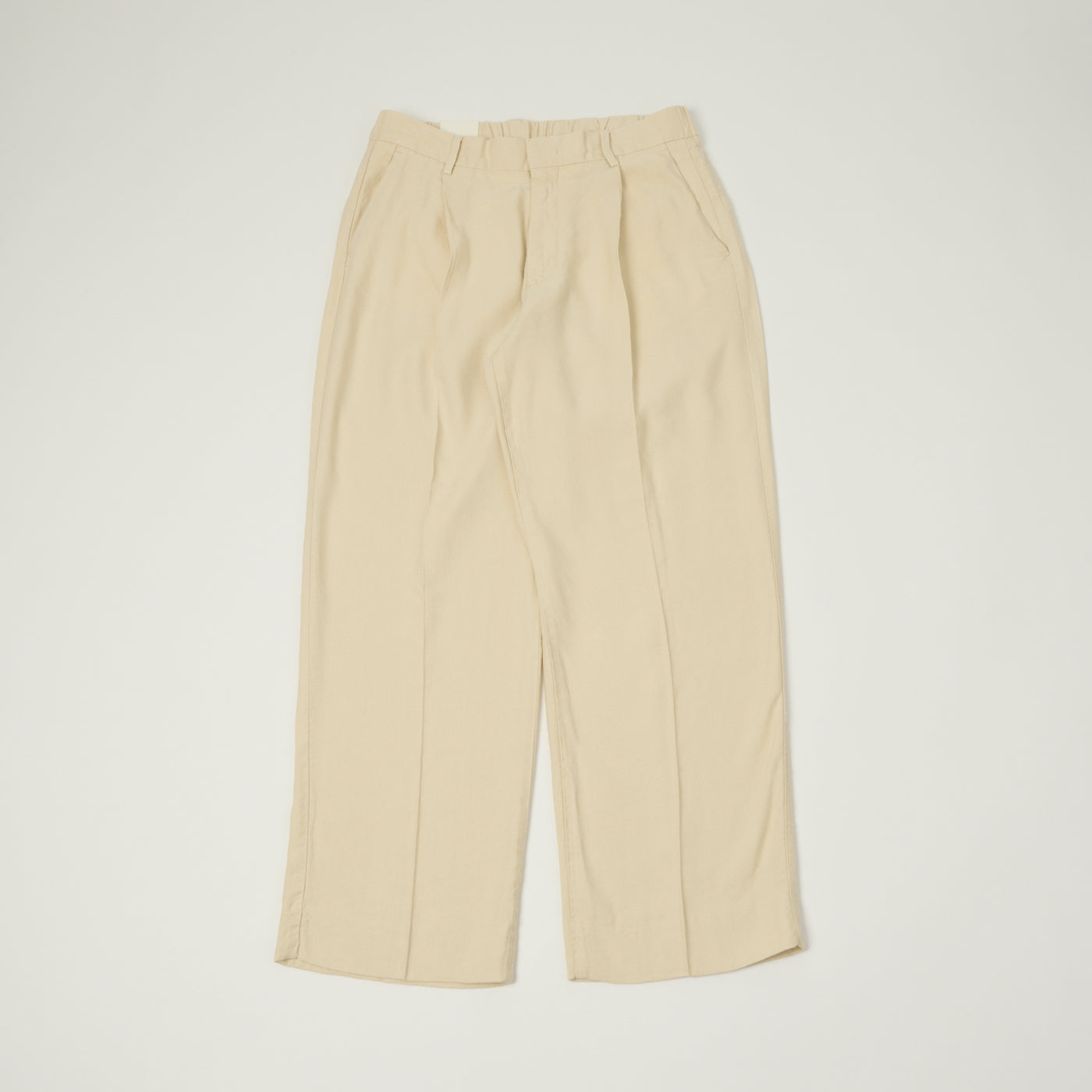 NN07 'Kay' Relaxed Linen Blend Pleated Trouser - Ivory
