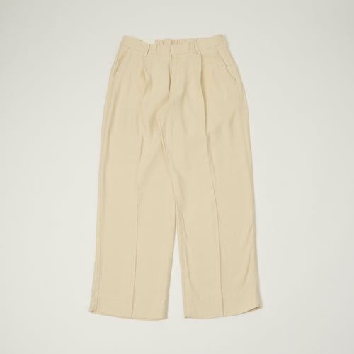NN07 'Kay' Relaxed Linen Blend Pleated Trouser - Ivory