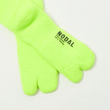 Nodal Brushed Pile Tabi Sock - Neon Yellow