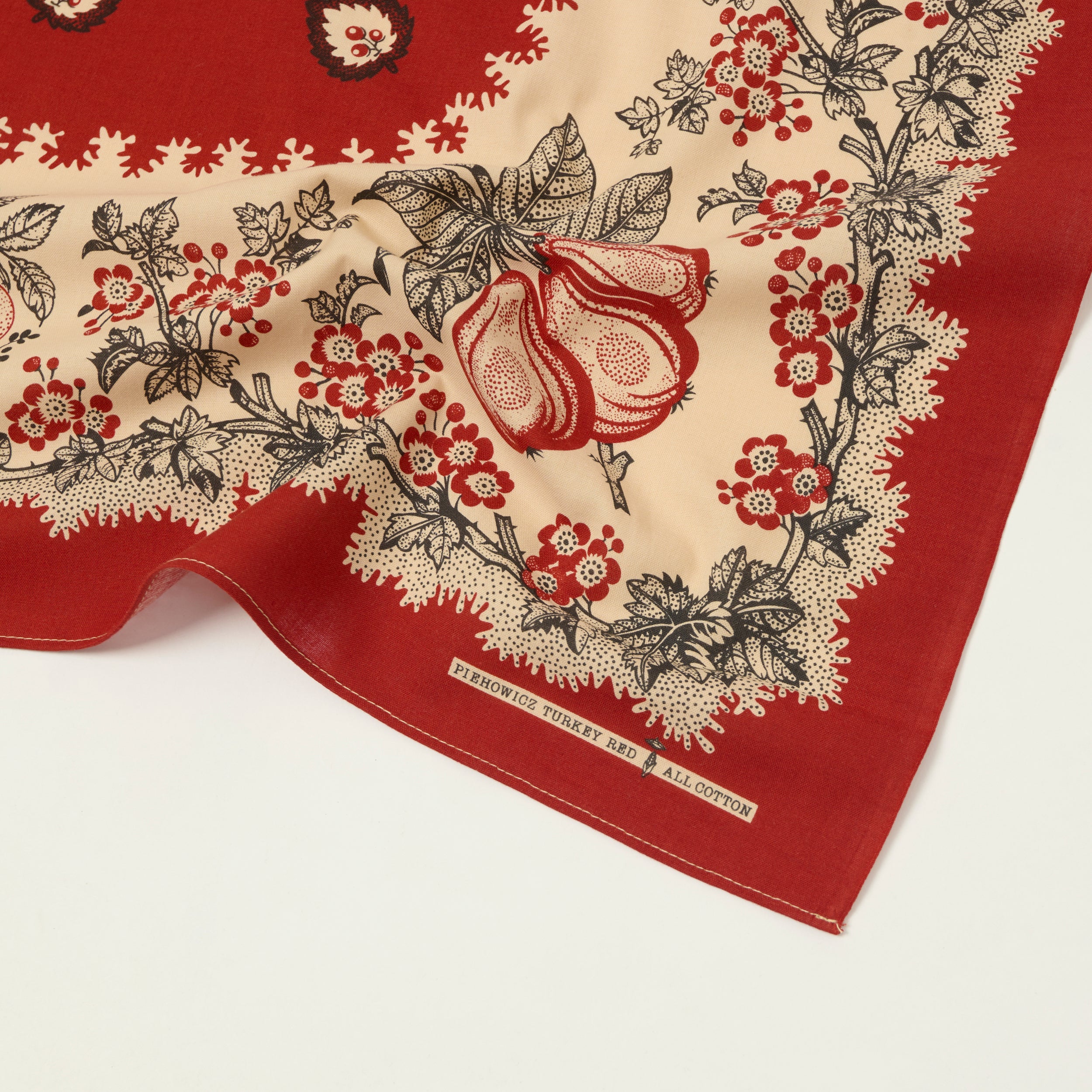 One Ear Brand 'Poire' Bandana - Barn Red